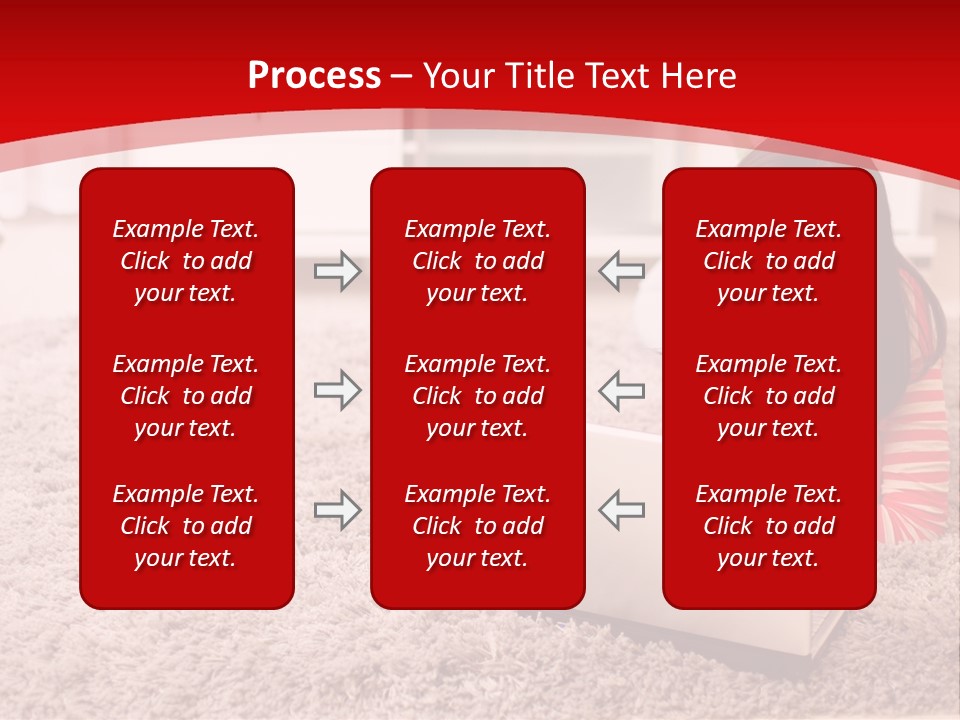 A Girl Laying On The Floor Using A Laptop Computer PowerPoint Template