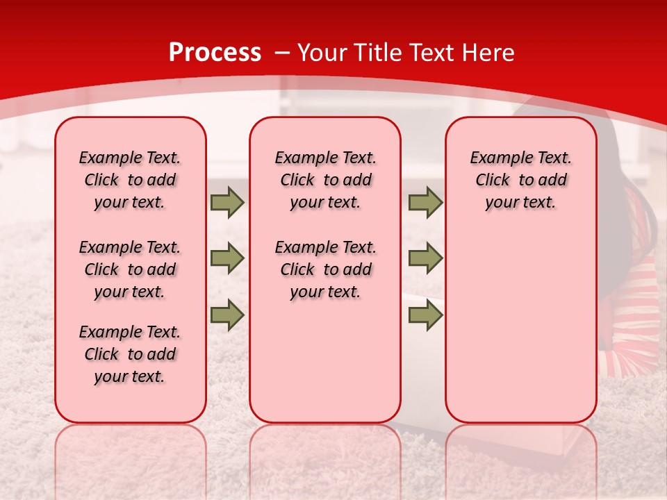 A Girl Laying On The Floor Using A Laptop Computer PowerPoint Template