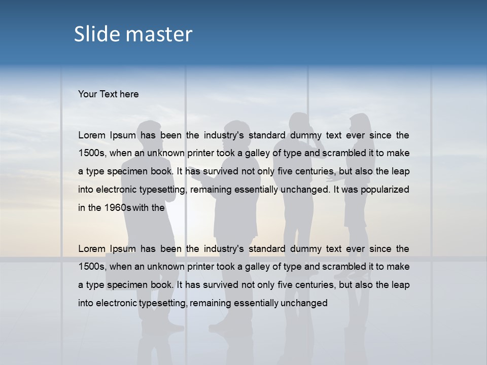 Silhouette Teamwork Contract PowerPoint Template