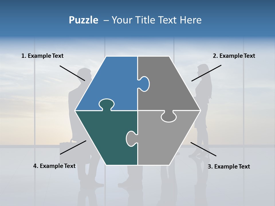 Silhouette Teamwork Contract PowerPoint Template