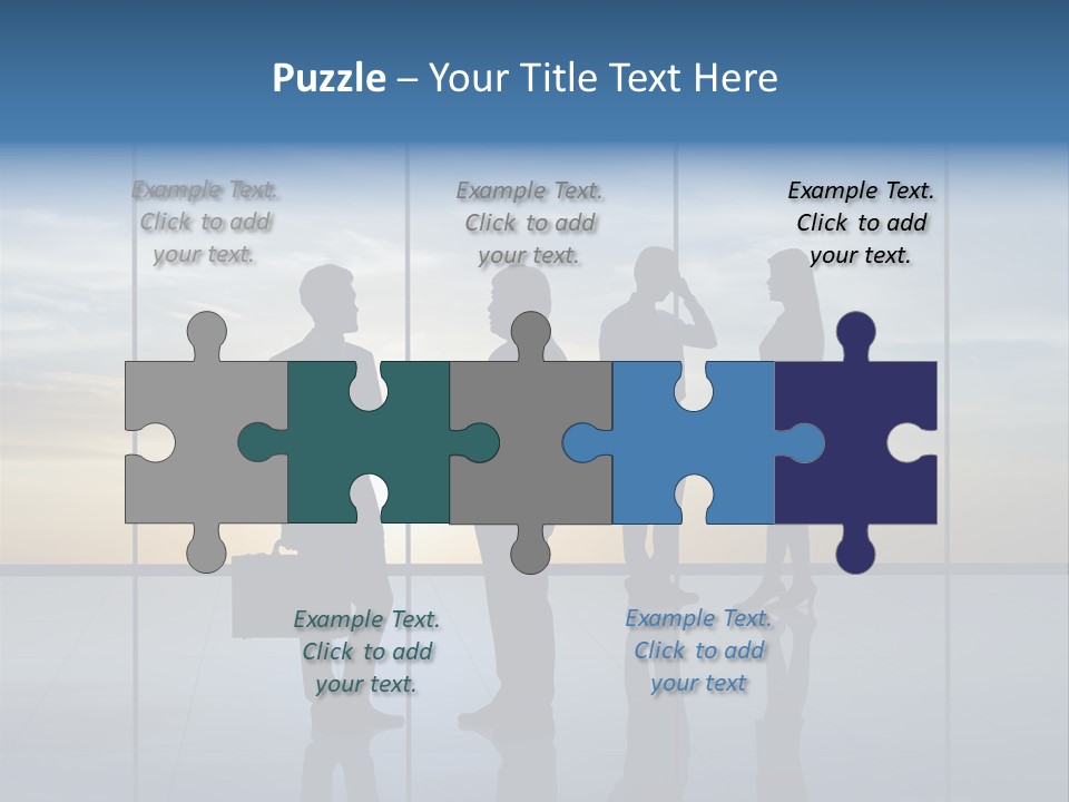 Silhouette Teamwork Contract PowerPoint Template