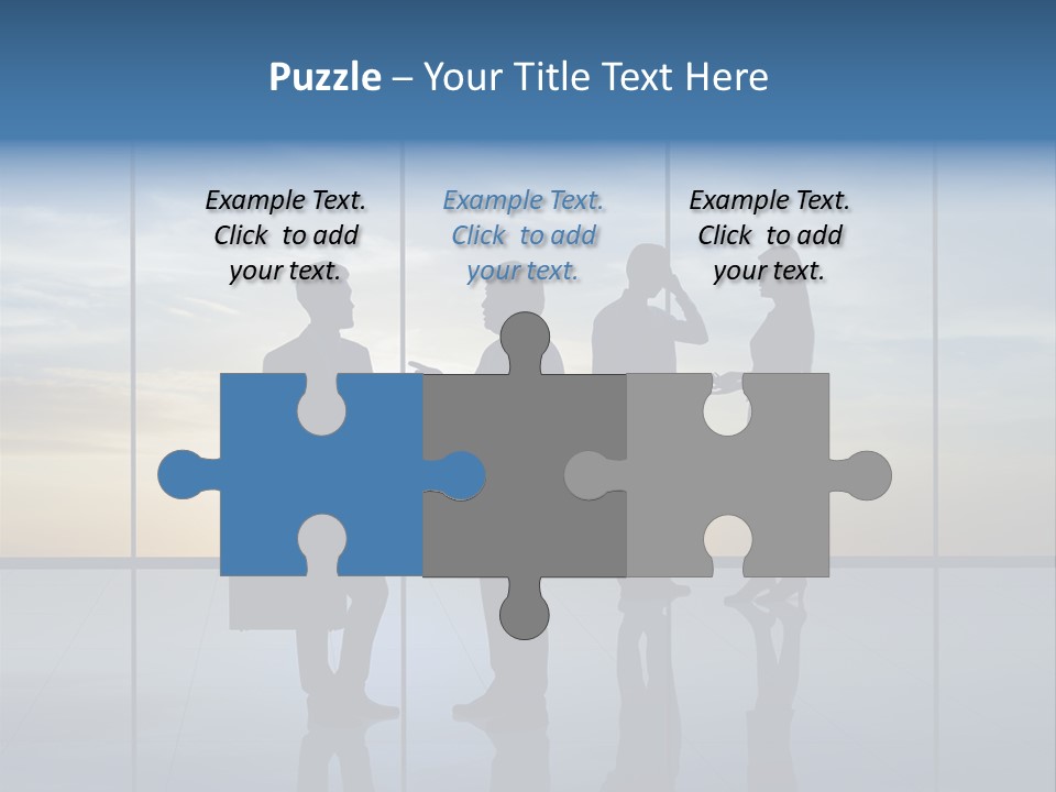 Silhouette Teamwork Contract PowerPoint Template