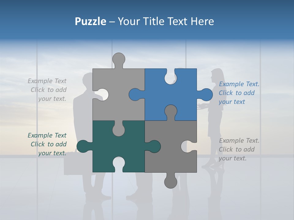 Silhouette Teamwork Contract PowerPoint Template