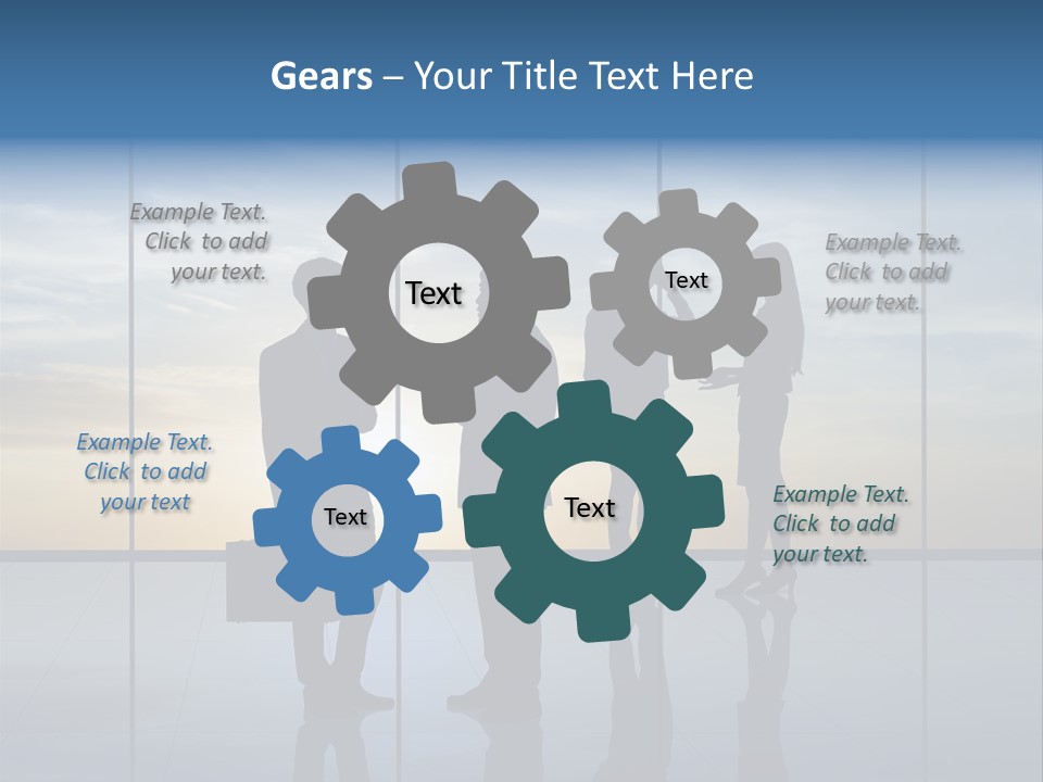 Silhouette Teamwork Contract PowerPoint Template