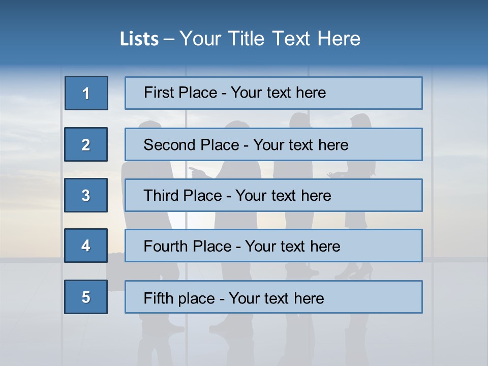 Silhouette Teamwork Contract PowerPoint Template