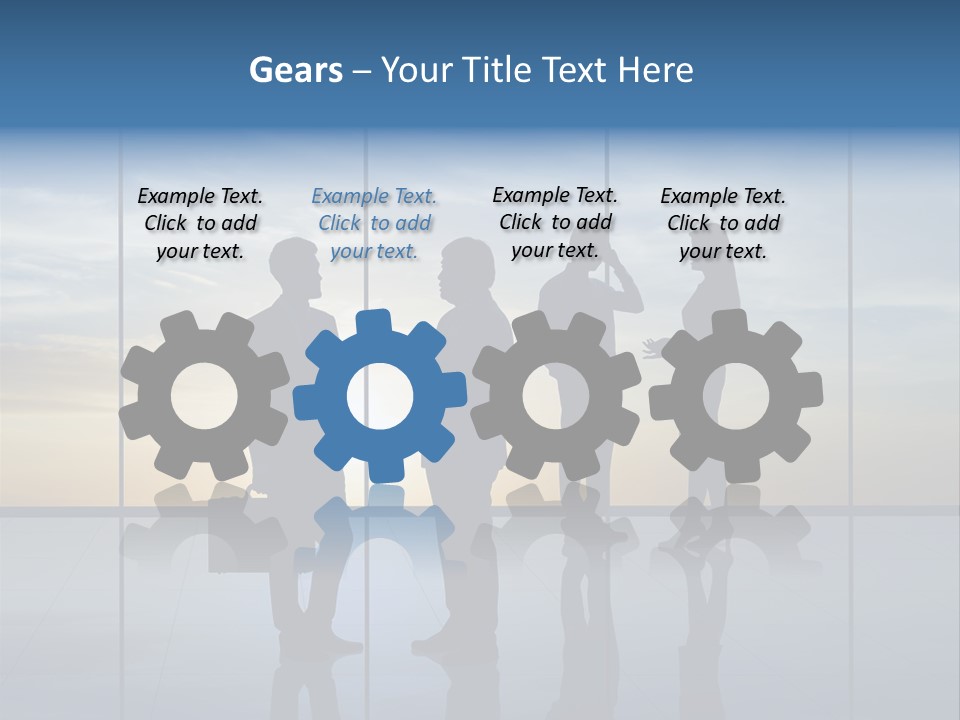 Silhouette Teamwork Contract PowerPoint Template