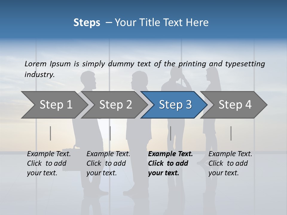 Silhouette Teamwork Contract PowerPoint Template
