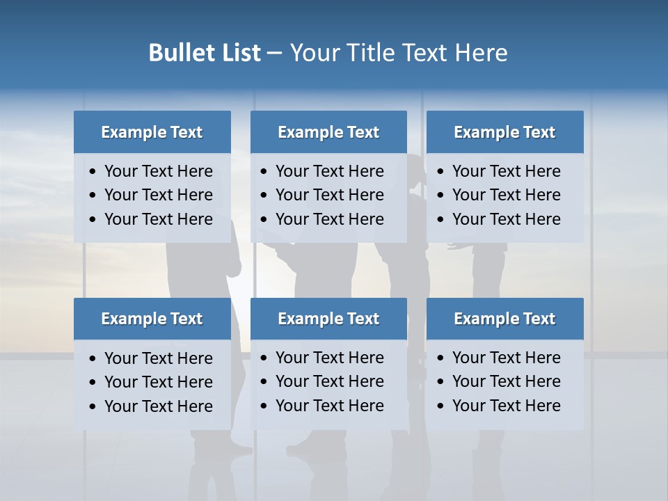 Silhouette Teamwork Contract PowerPoint Template