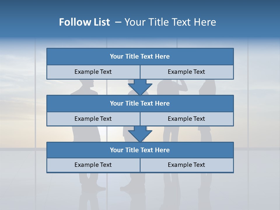 Silhouette Teamwork Contract PowerPoint Template
