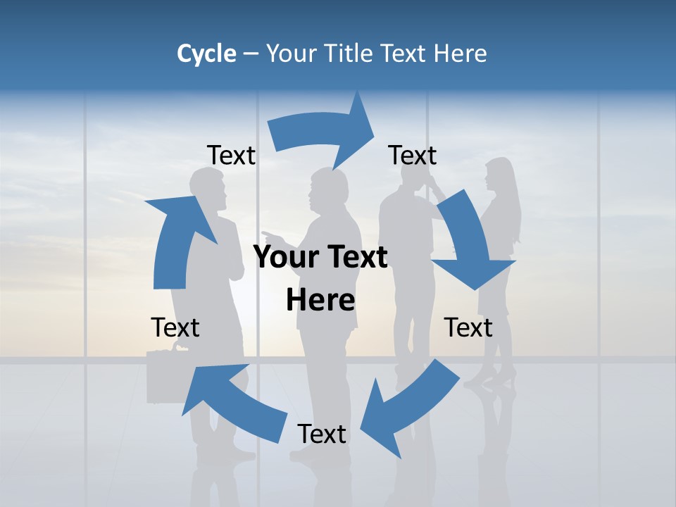 Silhouette Teamwork Contract PowerPoint Template