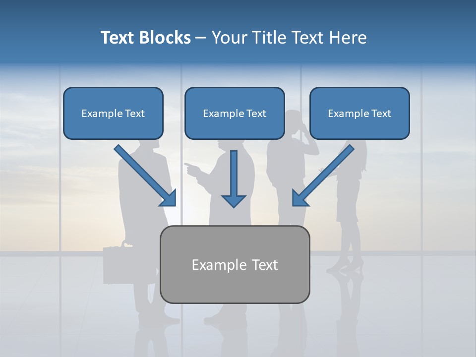 Silhouette Teamwork Contract PowerPoint Template