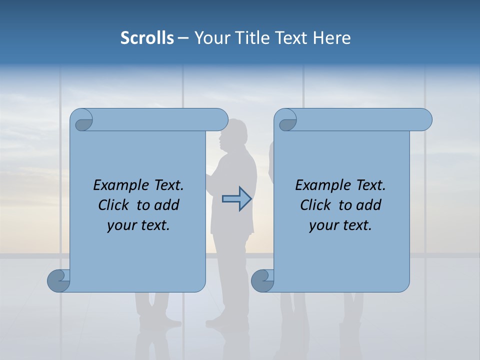 Silhouette Teamwork Contract PowerPoint Template