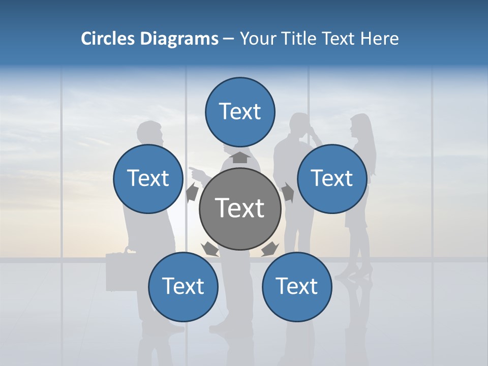 Silhouette Teamwork Contract PowerPoint Template