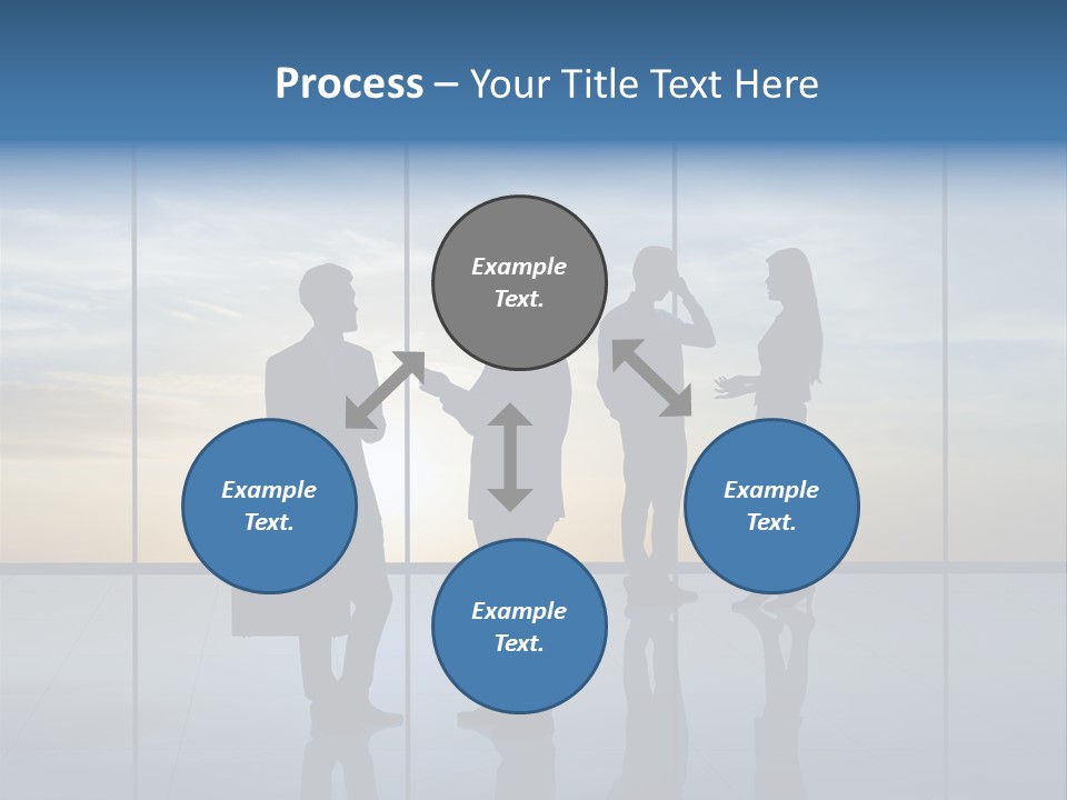 Silhouette Teamwork Contract PowerPoint Template