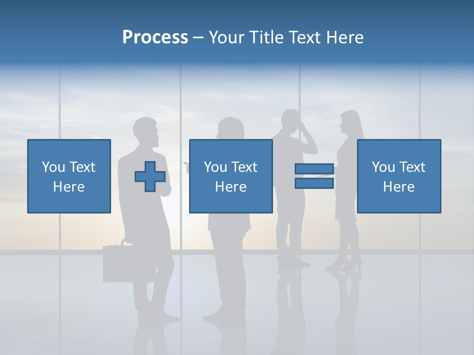 Silhouette Teamwork Contract PowerPoint Template