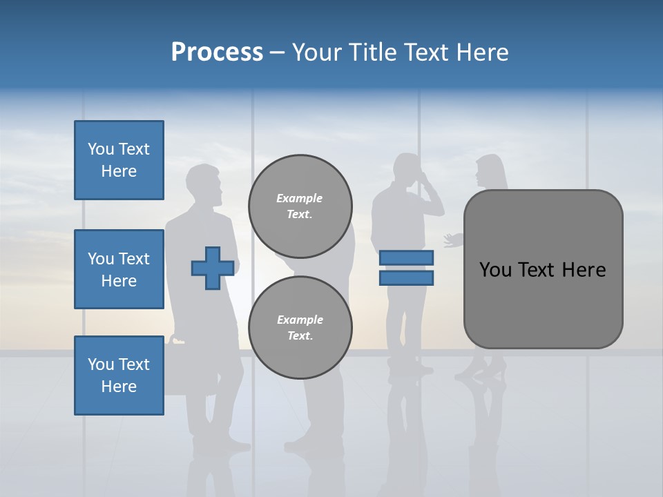 Silhouette Teamwork Contract PowerPoint Template