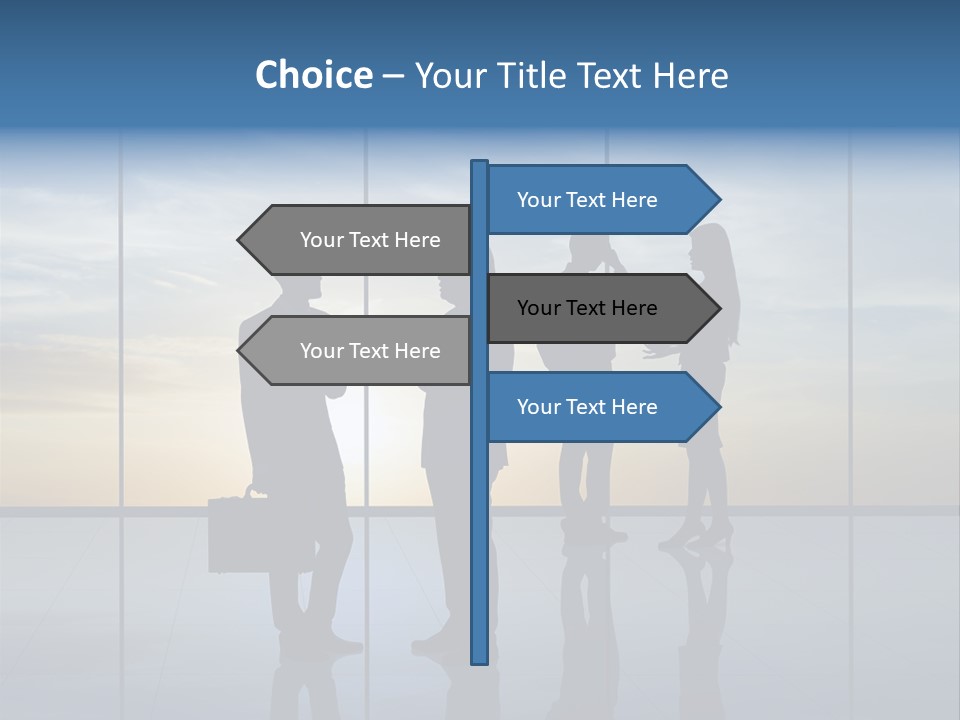 Silhouette Teamwork Contract PowerPoint Template