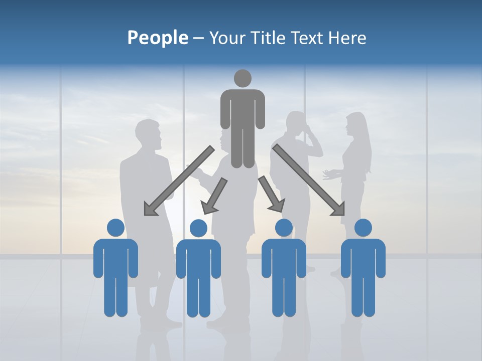 Silhouette Teamwork Contract PowerPoint Template