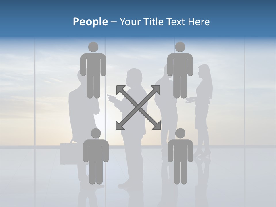 Silhouette Teamwork Contract PowerPoint Template