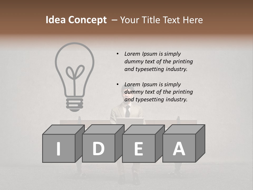 Think Person Man PowerPoint Template