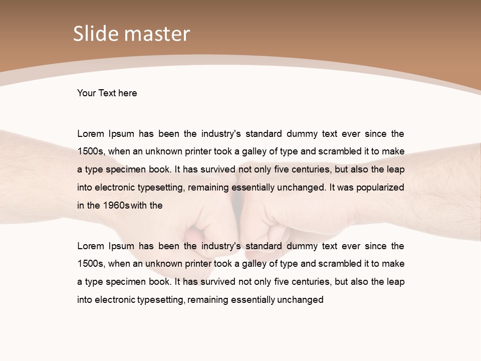 Male Arm Conflict PowerPoint Template