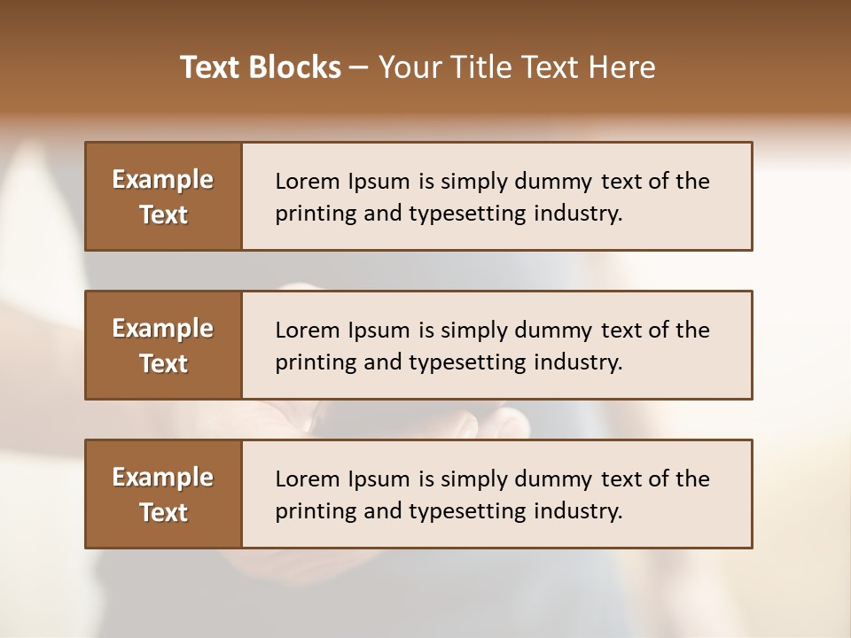 Smartphone Hand Looking PowerPoint Template