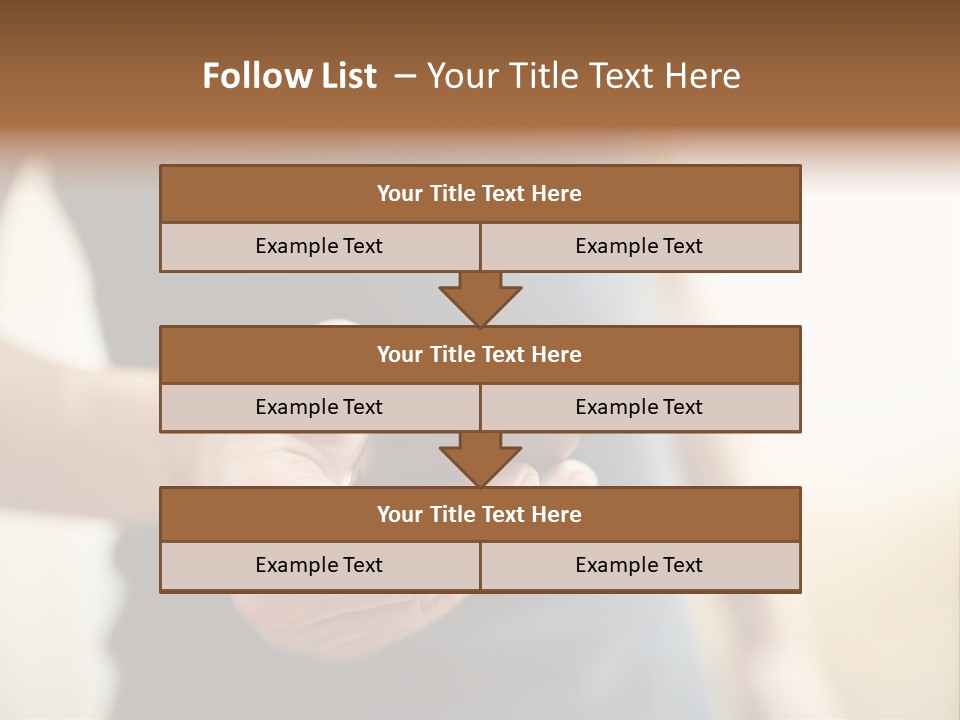 Smartphone Hand Looking PowerPoint Template