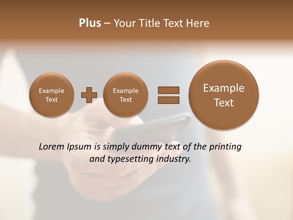 Smartphone Hand Looking PowerPoint Template