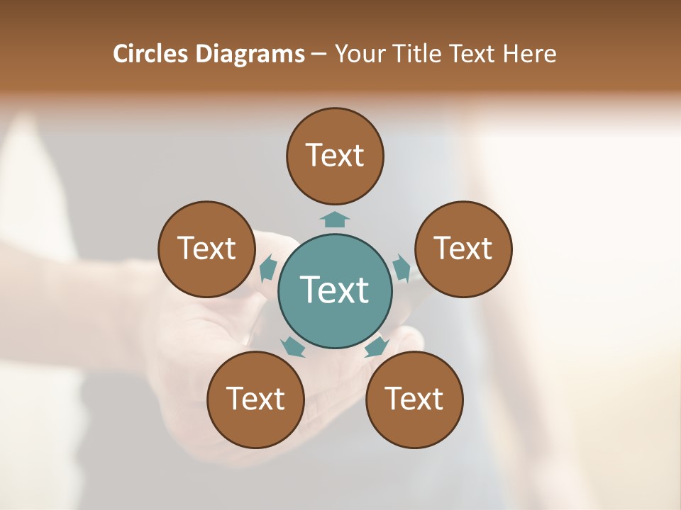 Smartphone Hand Looking PowerPoint Template