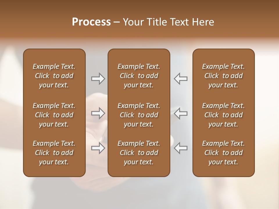 Smartphone Hand Looking PowerPoint Template
