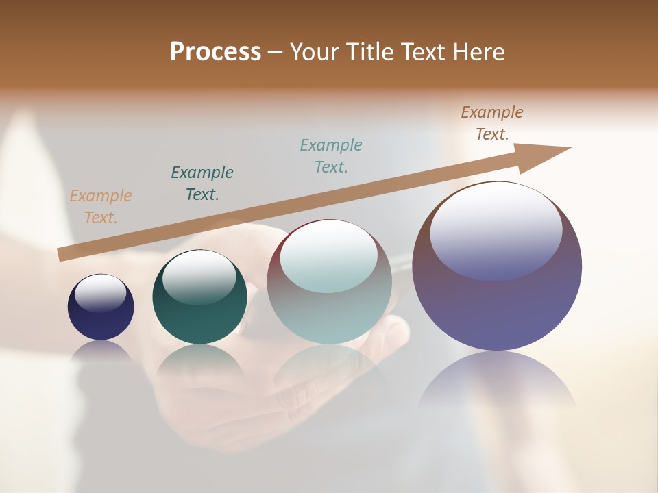 Smartphone Hand Looking PowerPoint Template