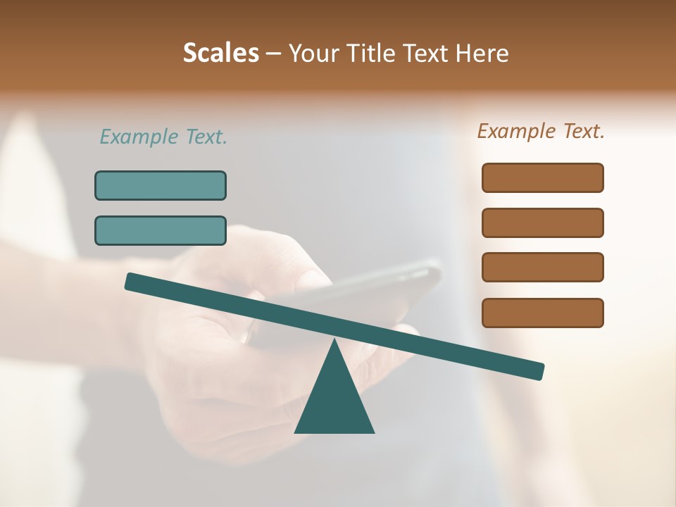 Smartphone Hand Looking PowerPoint Template