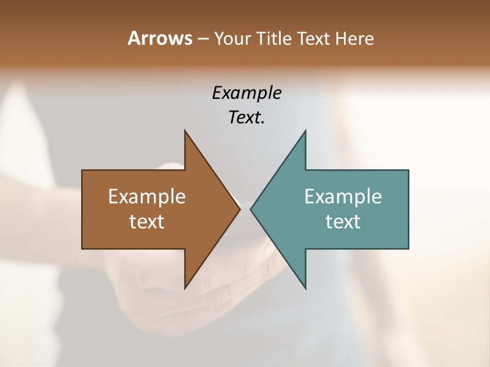 Smartphone Hand Looking PowerPoint Template
