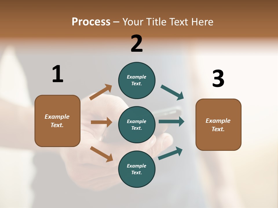 Smartphone Hand Looking PowerPoint Template
