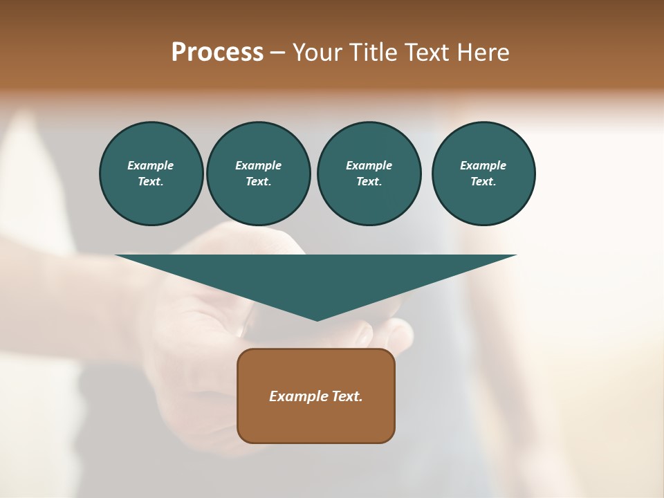 Smartphone Hand Looking PowerPoint Template