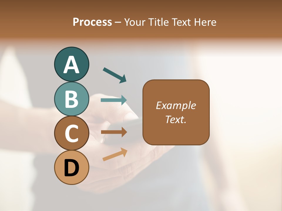 Smartphone Hand Looking PowerPoint Template