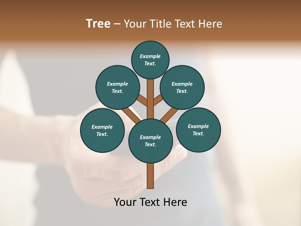 Smartphone Hand Looking PowerPoint Template