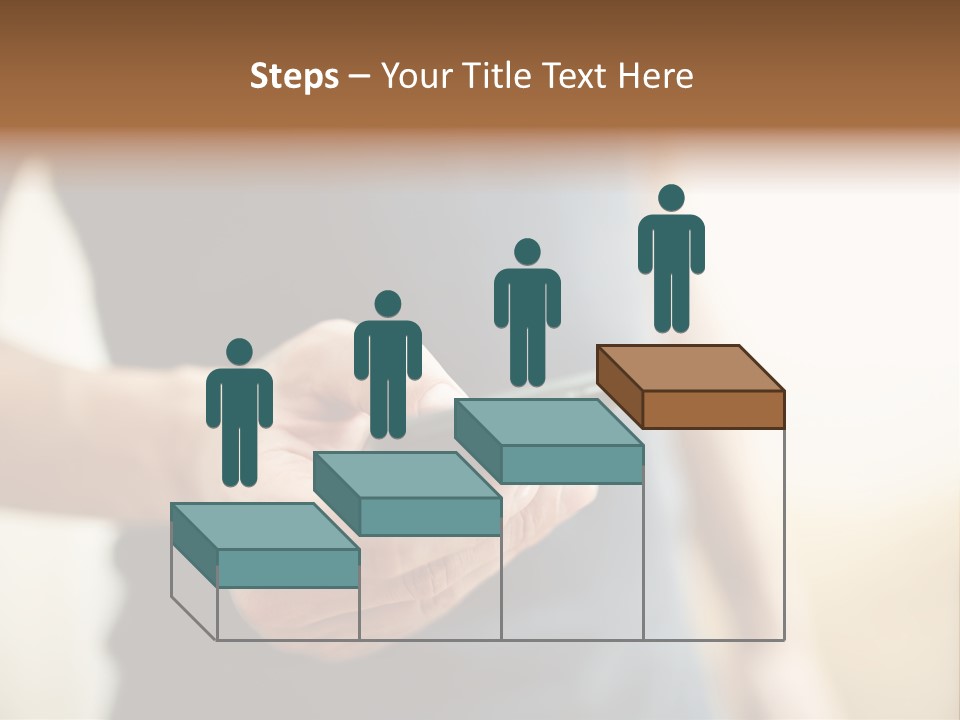 Smartphone Hand Looking PowerPoint Template