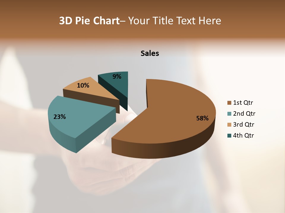 Smartphone Hand Looking PowerPoint Template