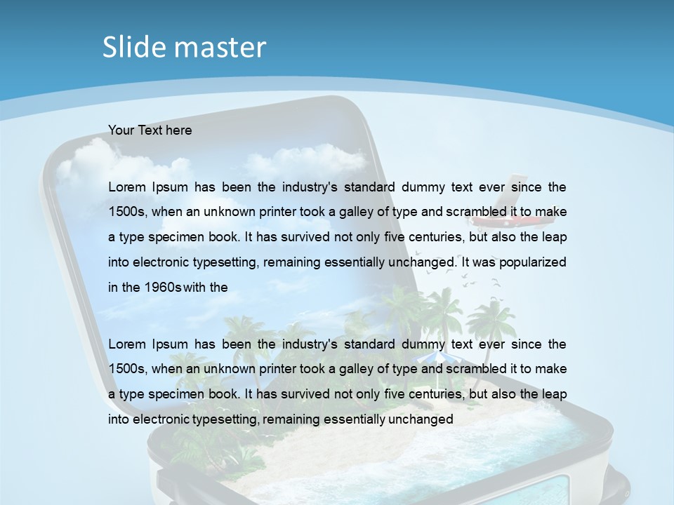 Tropical Heat Bag PowerPoint Template