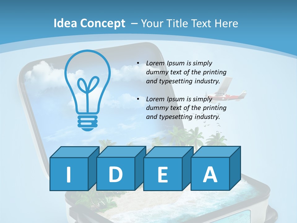 Tropical Heat Bag PowerPoint Template