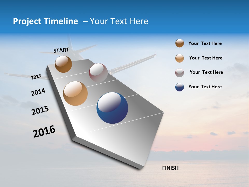 Sunrise Airport Sun PowerPoint Template