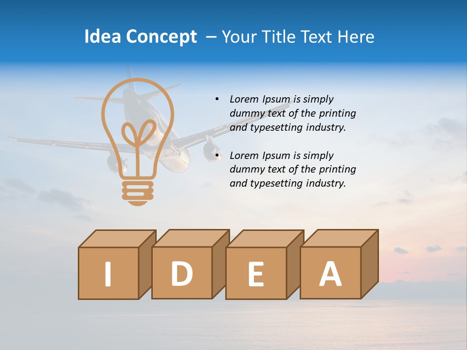 Sunrise Airport Sun PowerPoint Template
