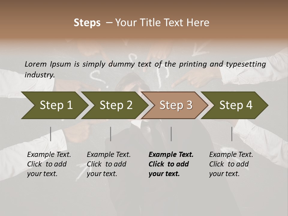 Arrow Moving Continental PowerPoint Template