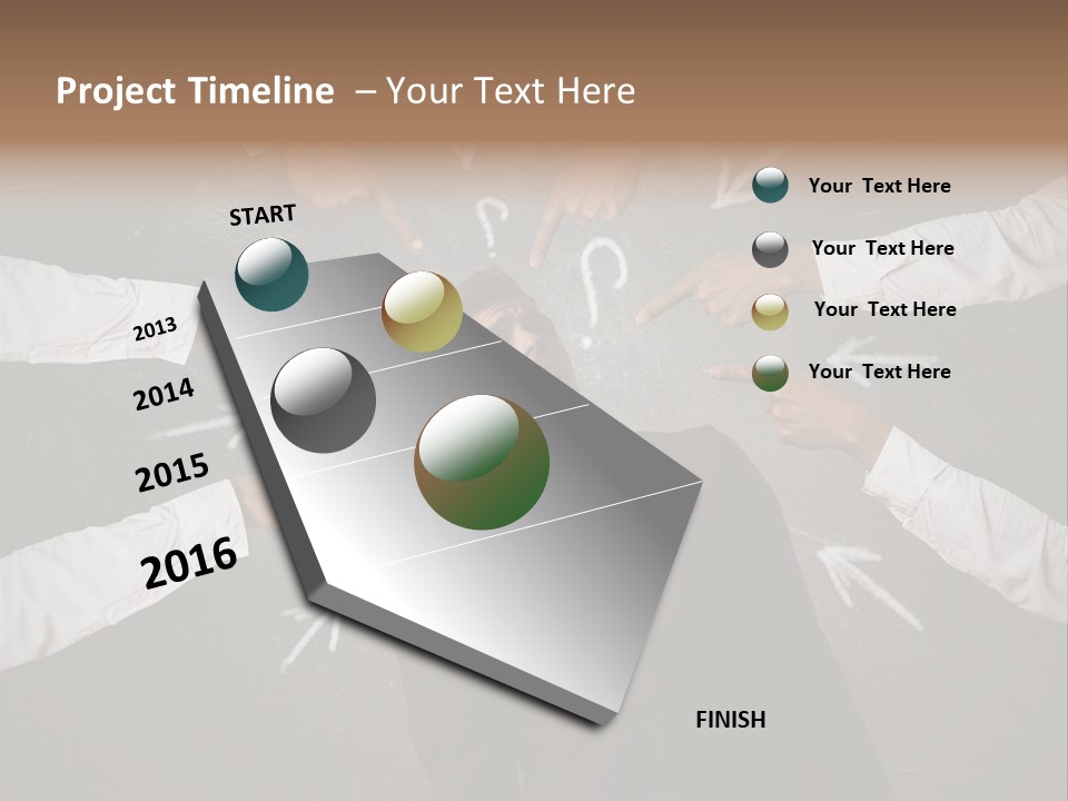 Arrow Moving Continental PowerPoint Template