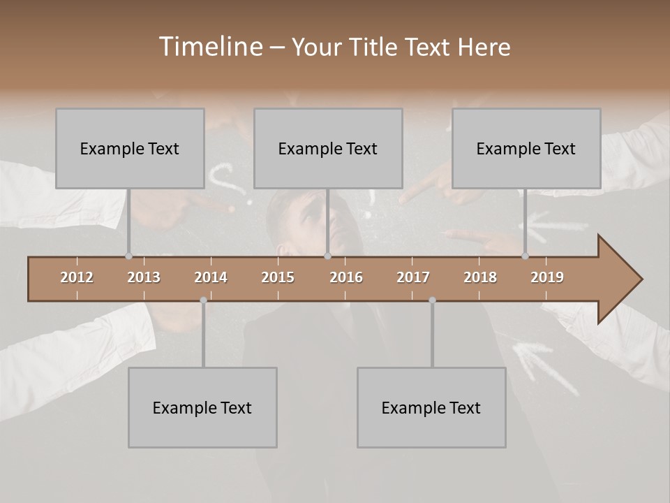 Arrow Moving Continental PowerPoint Template
