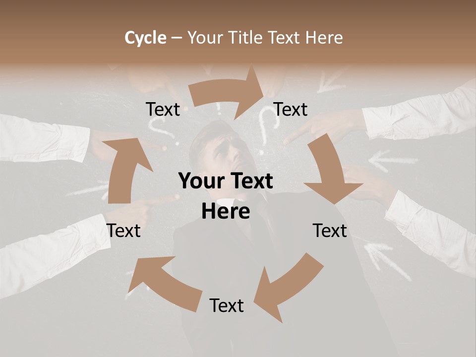 Arrow Moving Continental PowerPoint Template