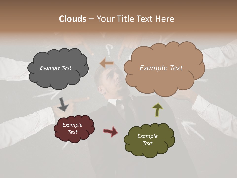Arrow Moving Continental PowerPoint Template
