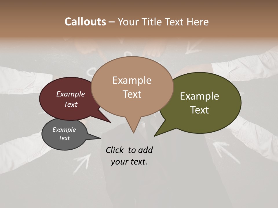 Arrow Moving Continental PowerPoint Template