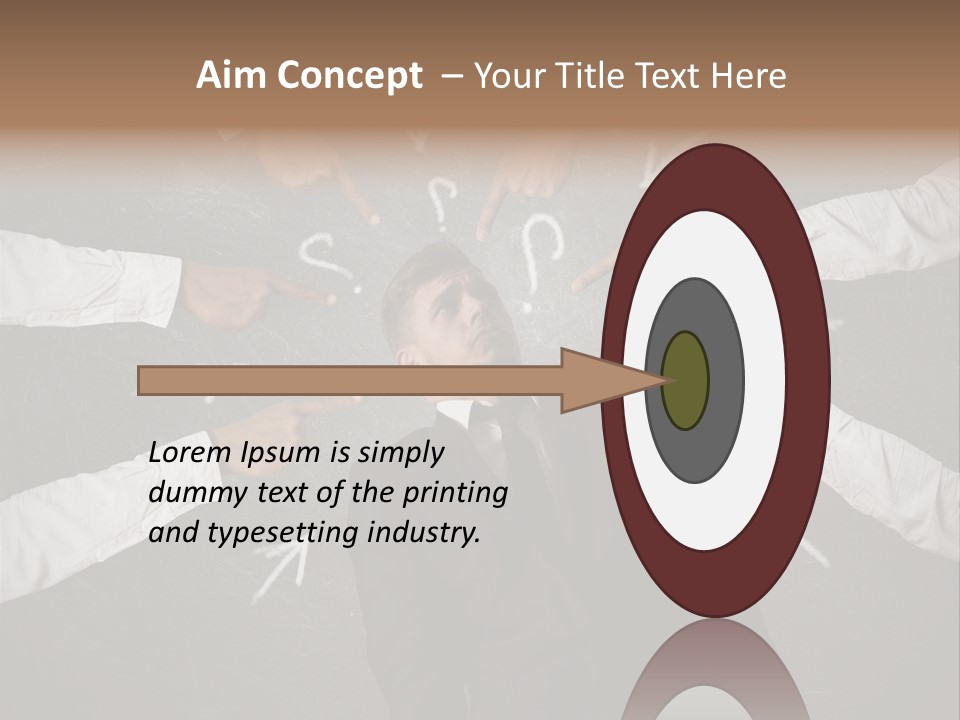 Arrow Moving Continental PowerPoint Template